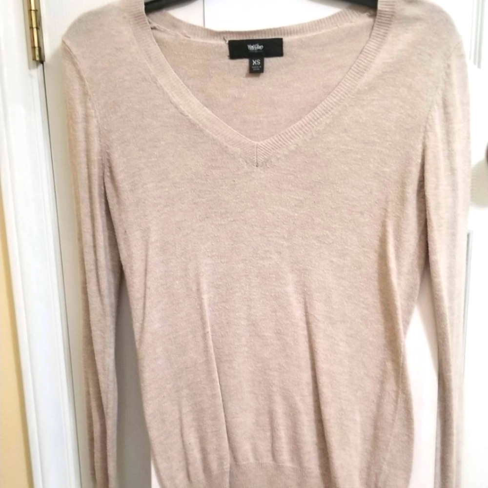 Mossimo Cream Long Sleeve Sweater Size XS